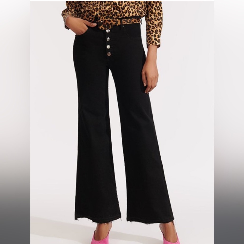 Veronica Beard Kirra Flood High Rise Jeans in Raven- size 26/2